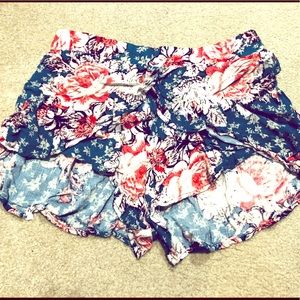 Free People Floral shorts